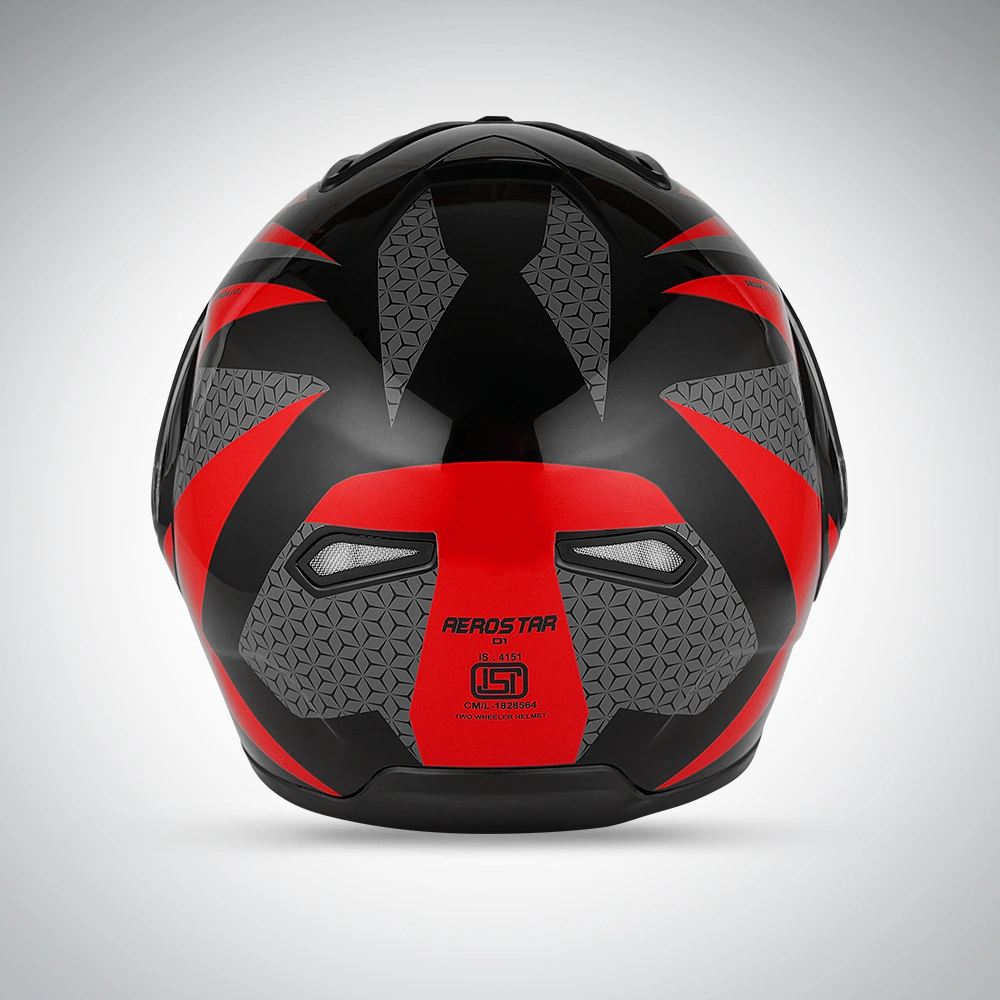 DREAM FLIP UP D1 DECORE WITH DUAL CLEAR VISOR BLACK