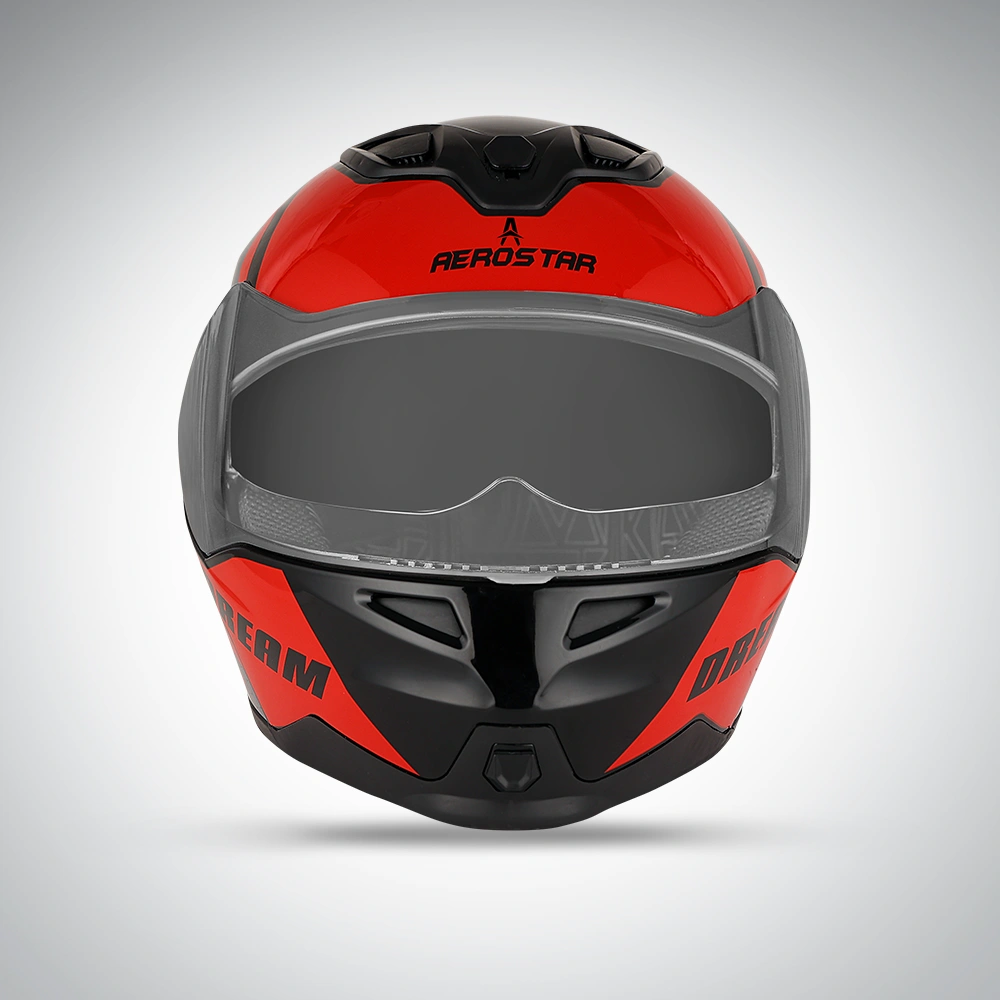 DREAM FLIP UP D1 DECORE WITH DUAL CLEAR VISOR BLACK