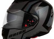 DREAM FLIP UP D1 DECORE WITH DUAL CLEAR VISOR BLACK