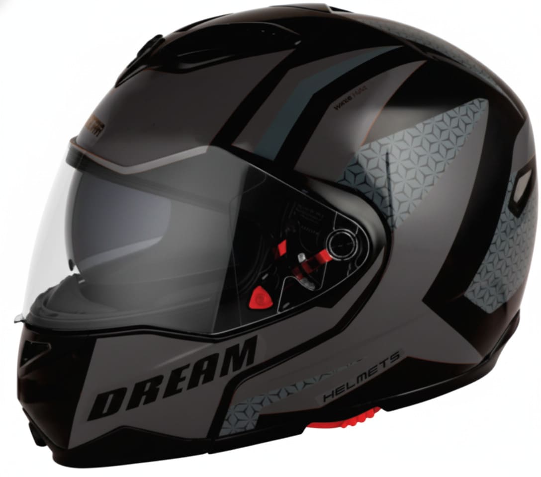 DREAM FLIP UP D1 DECORE WITH DUAL CLEAR VISOR BLACK