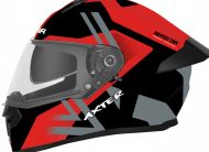 AXTER FULL FACE WITH SPOLIER D13 DECORE WITH SMOKY DUAL VISOR BLACK